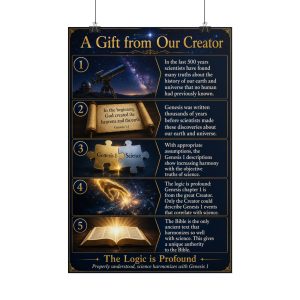 A Gift from Our Creator Matte Poster — Genesis & Science Inspirational Wall Art